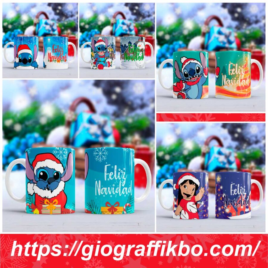 !DISEÑOS NAVIDAD BLUE STITCH LILO NEVADO - Giograffikbo