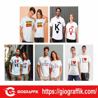 PAREJAS SAN VALENTIN CAMISETAS
