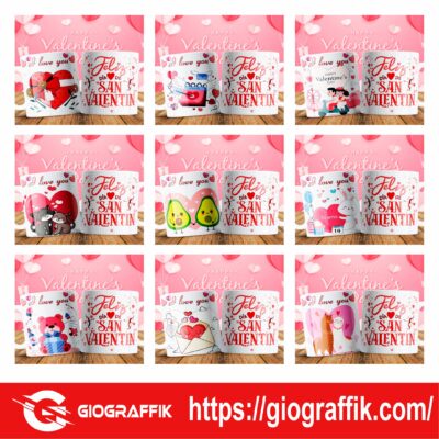 TAZAS ANIMADAS SAN VALENTIN
