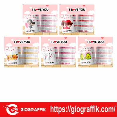 ENAMORADOS CALENDARIO 2024 TAZAS