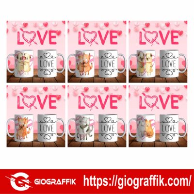 PAREJAS MASCOT SAN VALENTIN ILUSTRACION