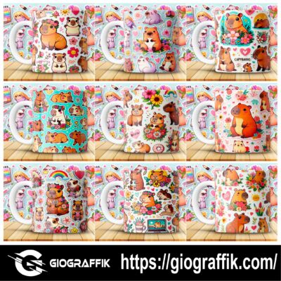 CAPIBARA SAN VALENTIN 3D TRAMA WHITE