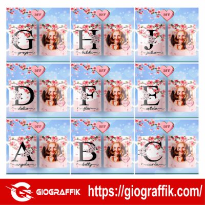 ABECEDARIO FLORAL ROSADO SAN VALENTIN