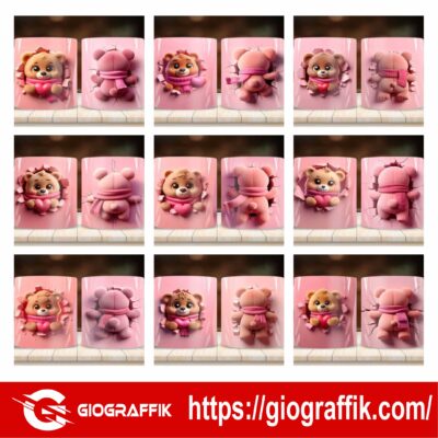 TEDDY MASCOT ROSADO SAN VALENTIN