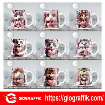 ANIMALES 3D SAN VALENTIN