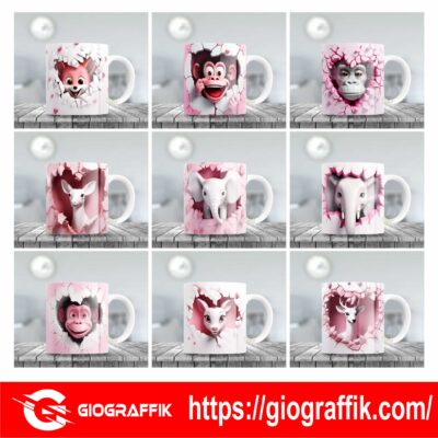 ANIMALES SAN VALENTIN 3D